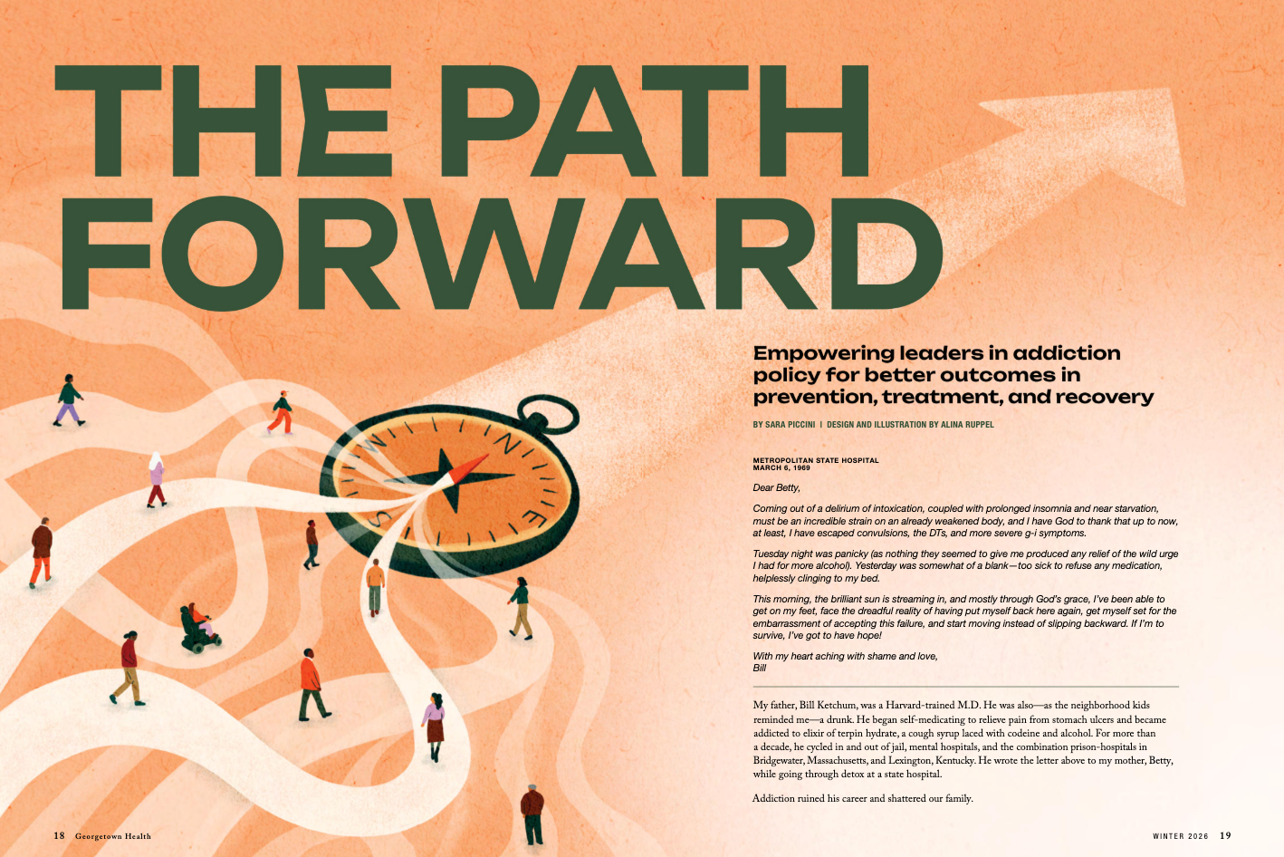 The new article in GU Health Magazine explores how the Addiction Policy & Practice program was founded, and the differences its alumni have made in the recovery field.