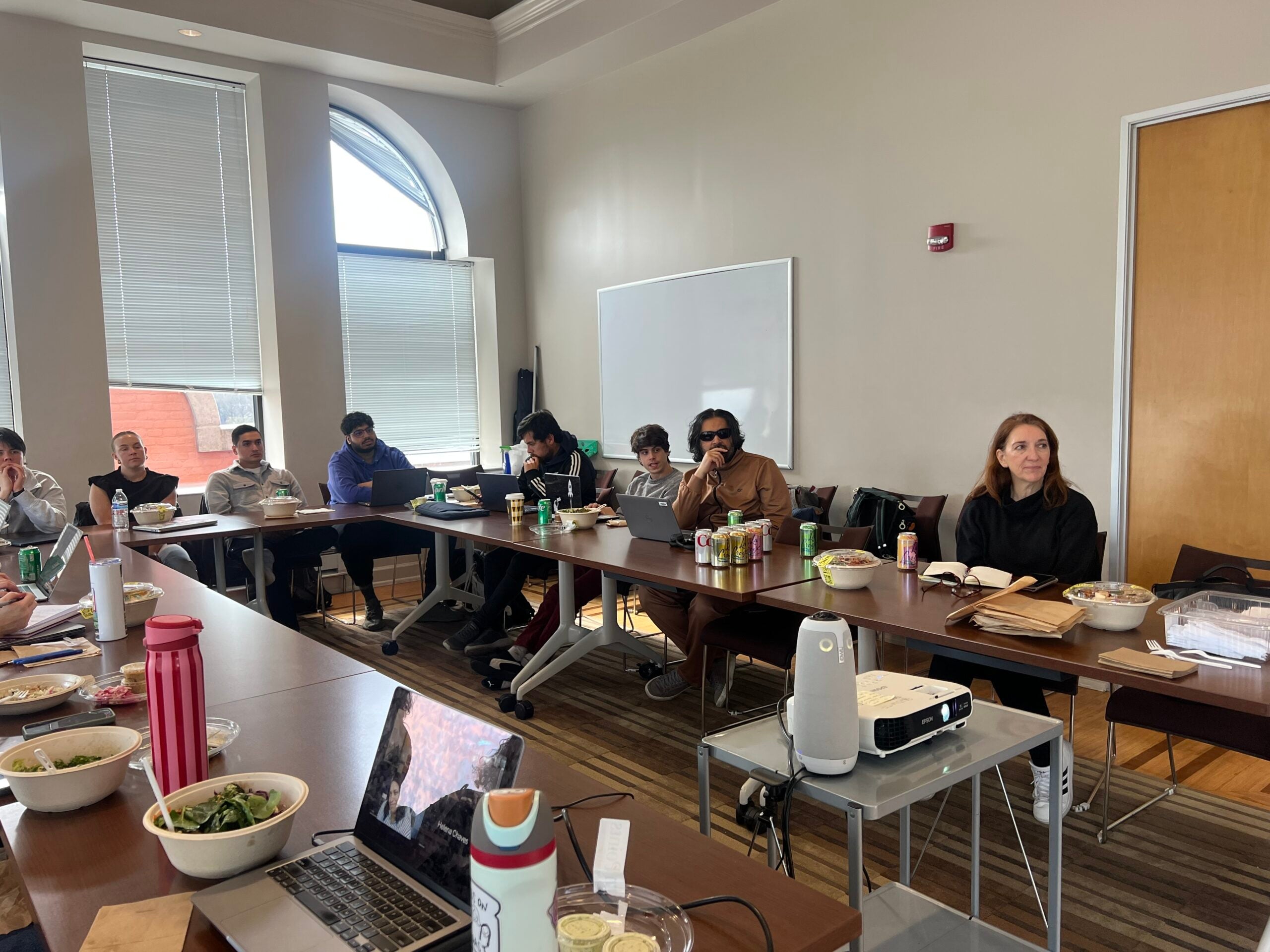 Students gathered for a lunchtime career panel with speakers from the addiction policy field. Students gathered for a lunchtime career panel with speakers from the addiction policy field.